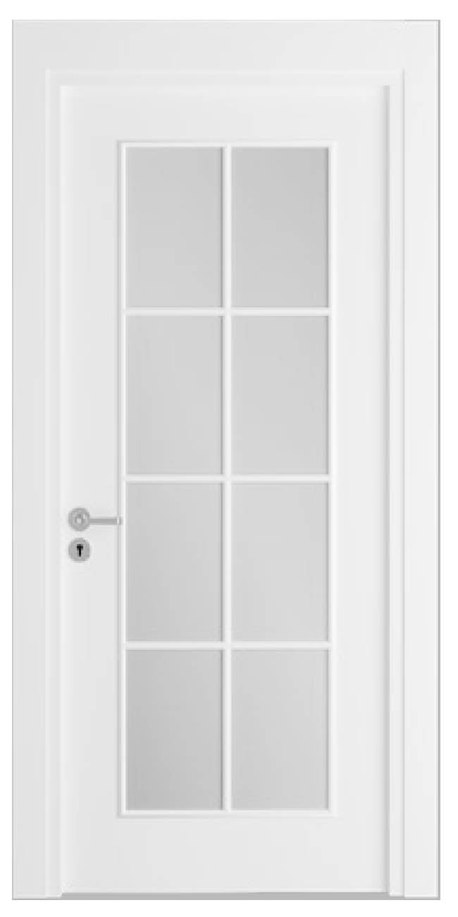 Melamine Interior Door Glass White